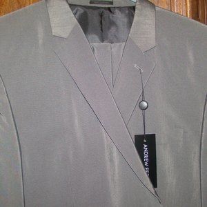 Men, 2pc Suit, Dove Grey, 48R, waist 43.